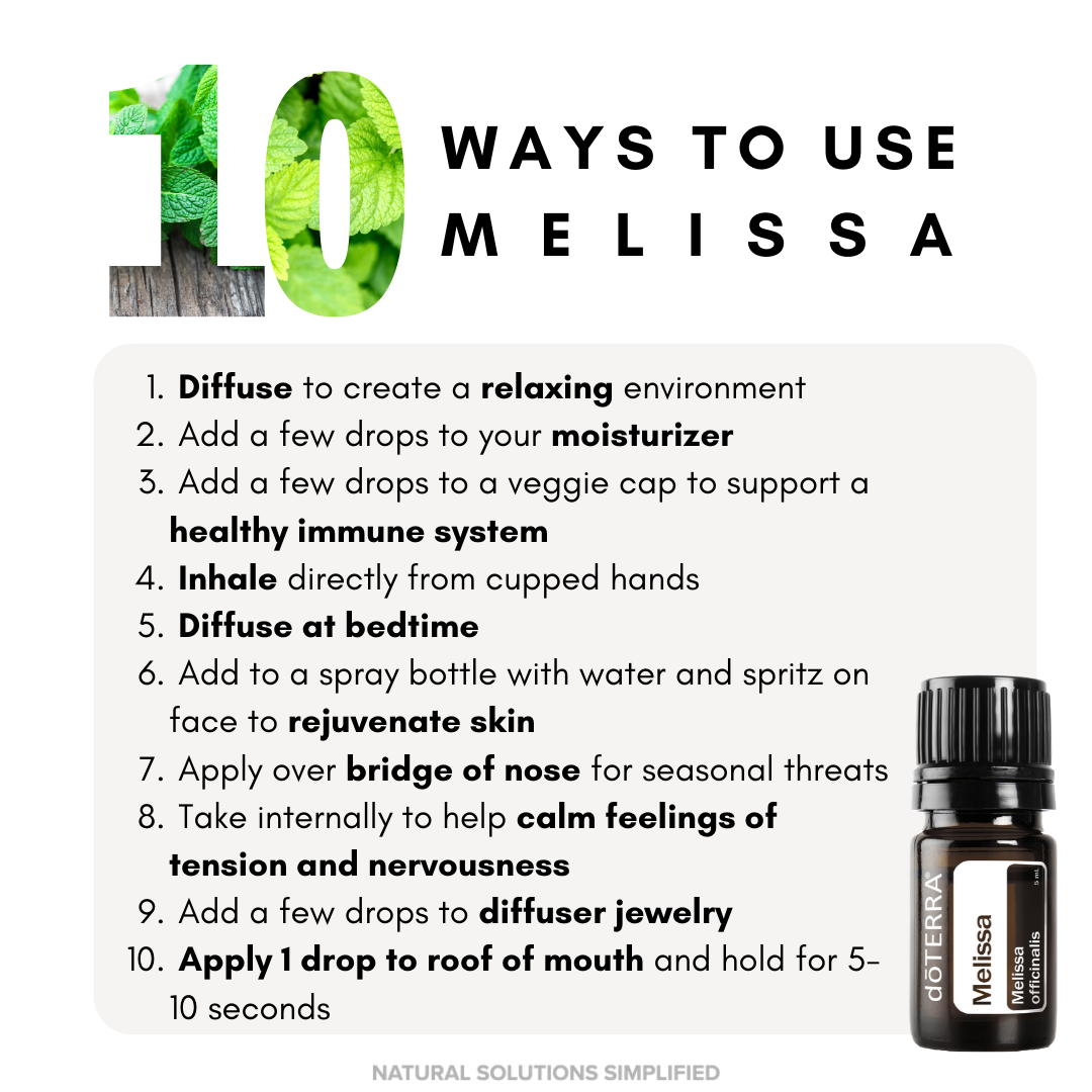 dōTERRA Melissa Essential Oil - 5ml – The Essential Oil Shop dōTERRA Melissa Essential Oil - 5ml – The Essential Oil Shop